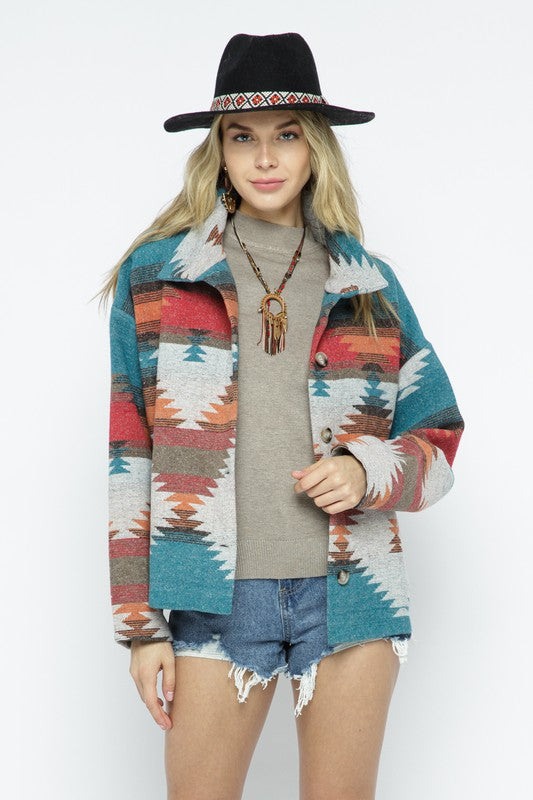 BLAST-OFF BELLATRIX AZTEC QUILTED PUFFER JACKET